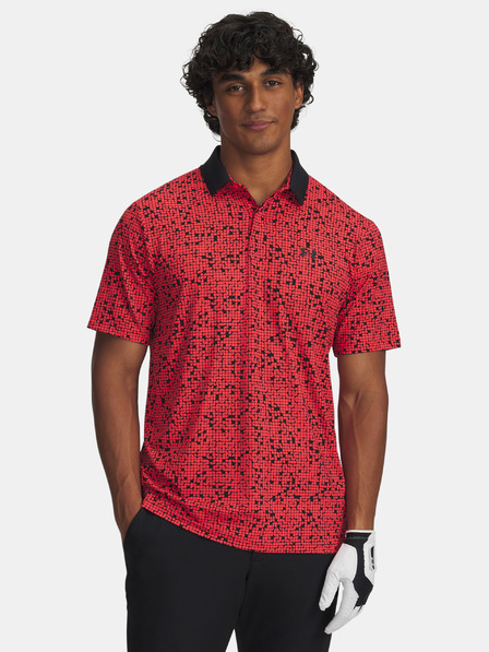 Under Armour Tricou polo pentru bărbați Under Armour UA Drive Chill Printed Polo-RED