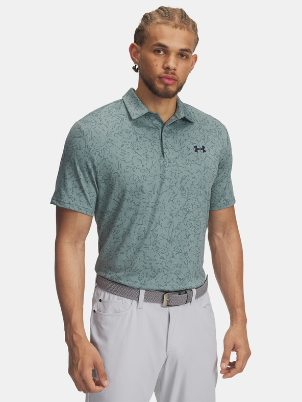 Under Armour Tricou polo pentru bărbați Under Armour UA Playoff 3.0 Printed Polo-GRN