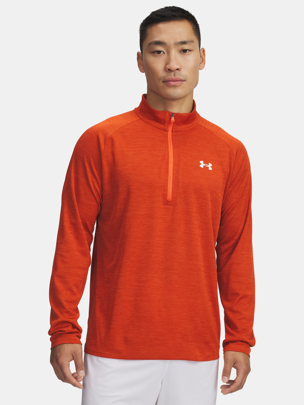 Under Armour Tricou pentru bărbați Under Armour UA Tech Textured 1/2 Zip-ORG