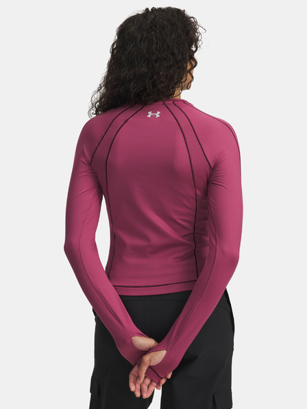 Under Armour Tricou de damă Under Armour UA ColdGear Textured Crew-RED