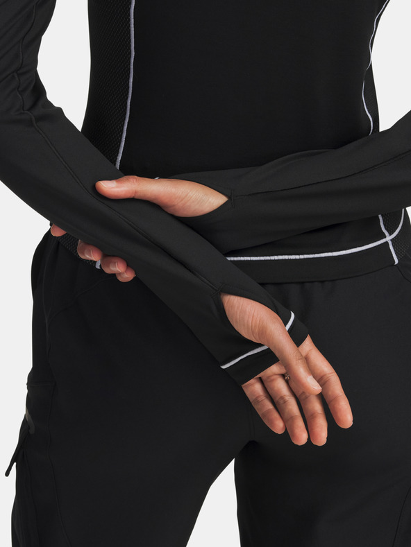 Under Armour Tricou de damă Under Armour UA ColdGear Textured 1/2 Zip-BLK