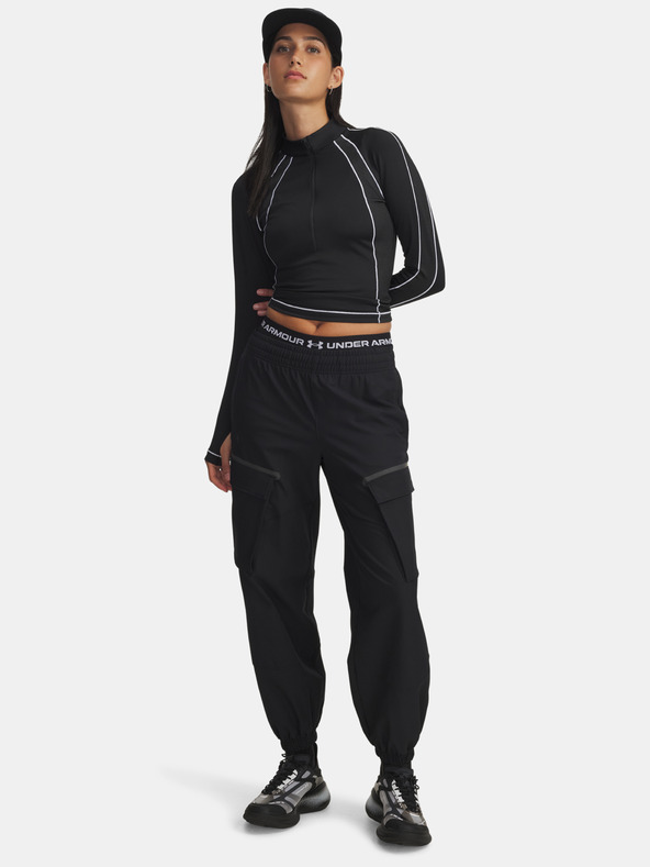 Under Armour Tricou de damă Under Armour UA ColdGear Textured 1/2 Zip-BLK