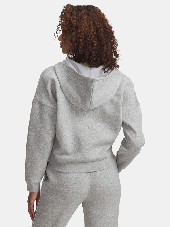 Under Armour Hanorac damă Under Armour Rival Flc Piped HZ Hoodie-GRY