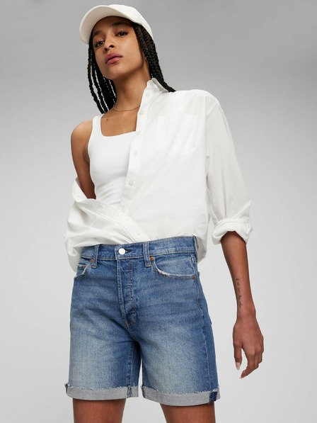 GAP Pantaloni scurți midi high rise GAP