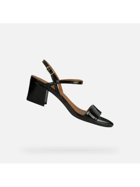 Geox Pantofi negri cu toc Geox New Eraklia 50 pentru femei