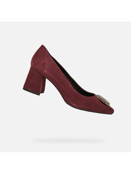 Geox Pantofi cu toc vișinii pentru femei Geox Giselda