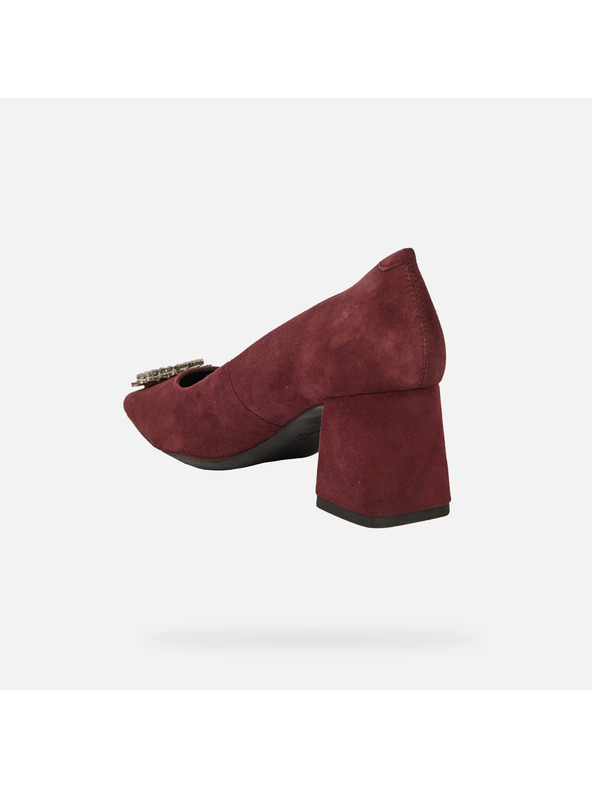 Geox Pantofi cu toc vișinii pentru femei Geox Giselda