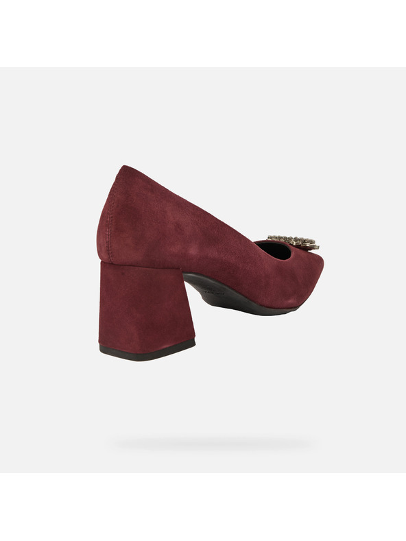 Geox Pantofi cu toc vișinii pentru femei Geox Giselda