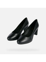 Geox Pantofi negri cu toc pentru femei Geox Walk