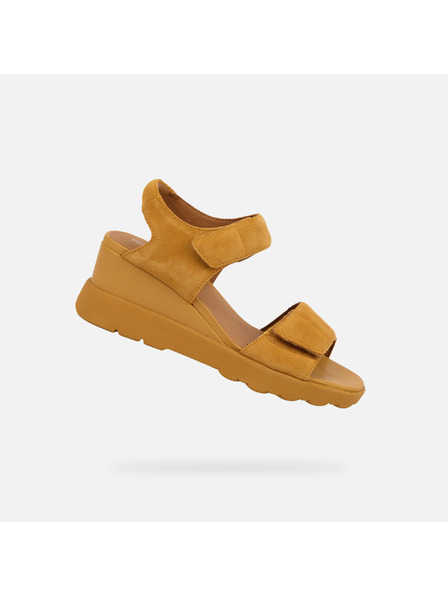 Geox Pantofi cu toc galbeni Geox Spherica EC6 pentru femei