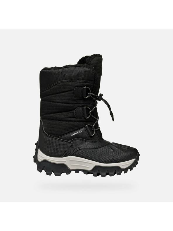 Geox Pantofi de iarnă negri pentru băieți Geox Himalaya ABX