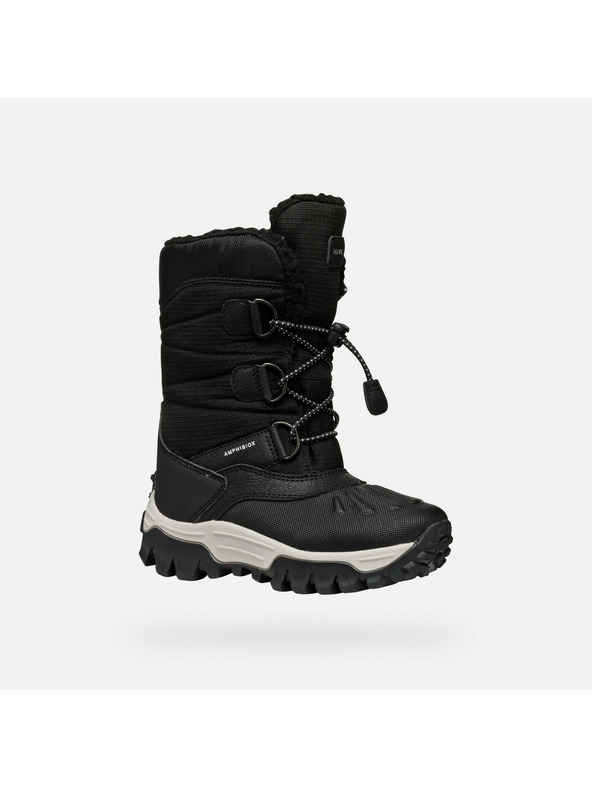 Geox Pantofi de iarnă negri pentru băieți Geox Himalaya ABX