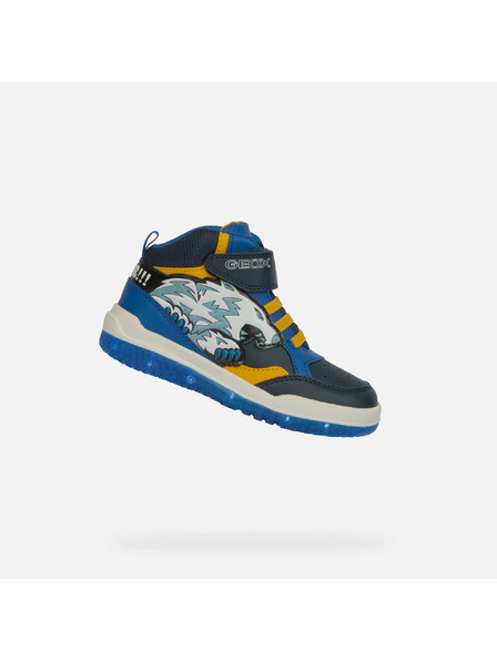 Geox Adidași luminoși albaștri pentru băieți Geox Buzzerlight Boy