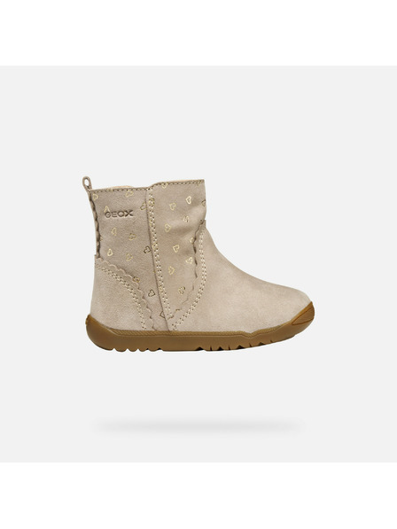 Geox Pantofi bej pentru primii pași pentru fete Geox Macchia