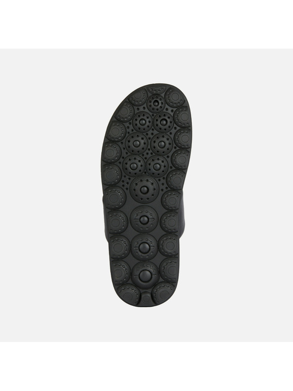 Geox Papuci Geox Spherica negri din piele pentru bărbați