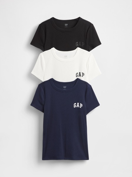 GAP Tricou rib cu logo, 3 bucăți GAP