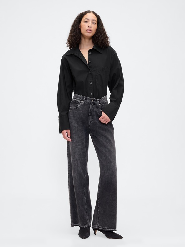 GAP Cămașă oversize din poplin cu logo Big Shirt GAP