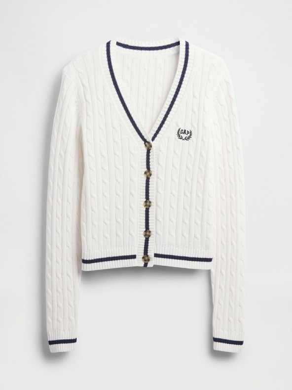 GAP Cardigan scurt cu logo GAP