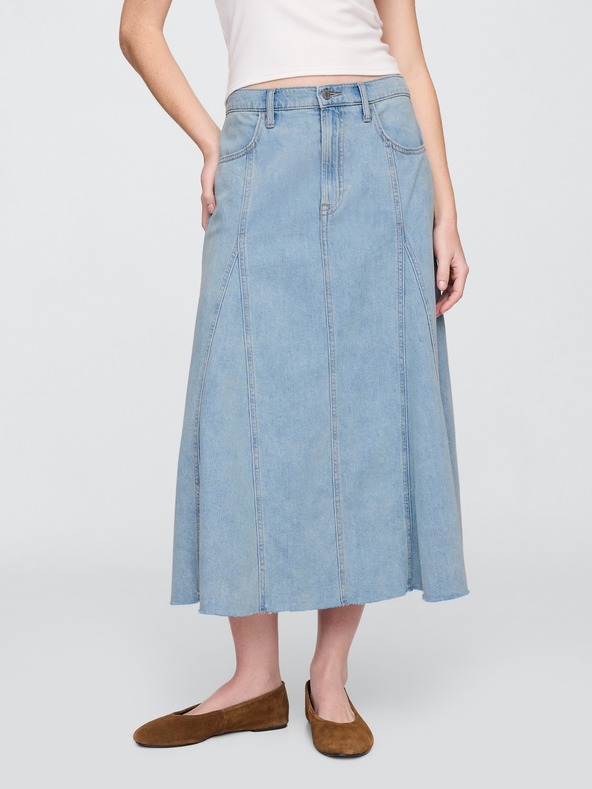 GAP Fusta maxi din denim UltraSoft GAP