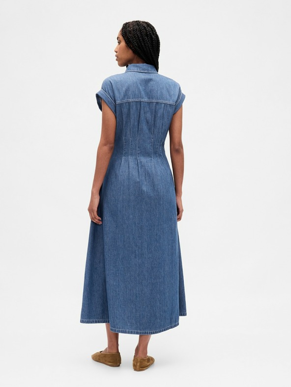 GAP Rochie midi din denim cu buzunare GAP