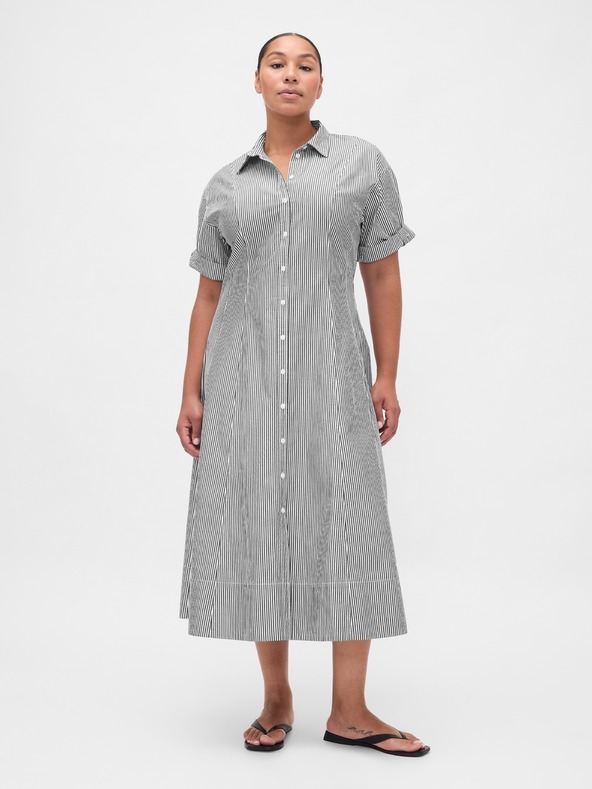 GAP Rochie midi cămașă din poplin GAP
