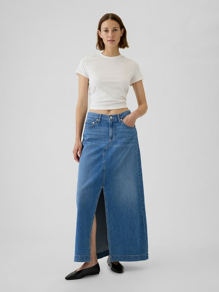 GAP Fusta maxi din denim UltraSoft GAP