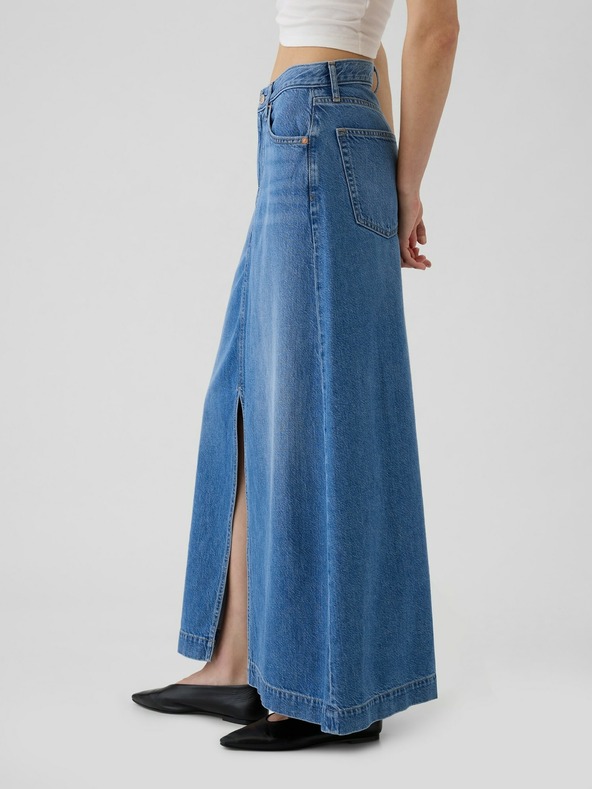 GAP Fusta maxi din denim UltraSoft GAP
