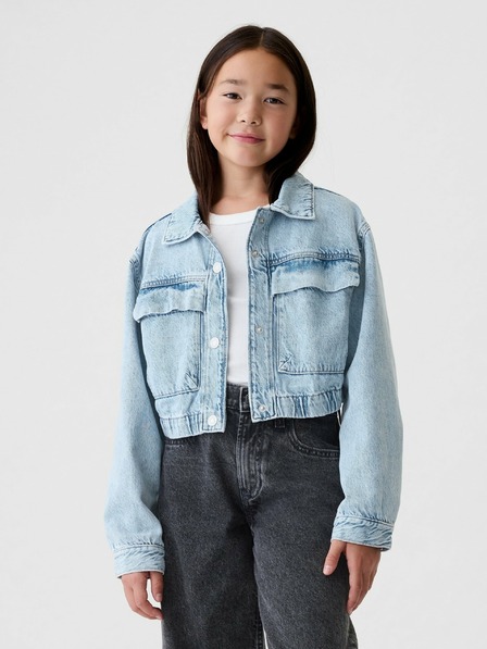 GAP Jachetă din denim pentru copii, crop GAP