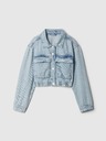 GAP Jachetă din denim pentru copii, crop GAP