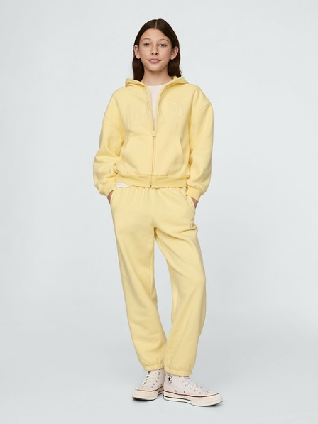 GAP Pantaloni de trening fleece logo army pentru copii GAP