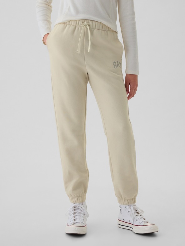 GAP Pantaloni de trening fleece logo army pentru copii GAP