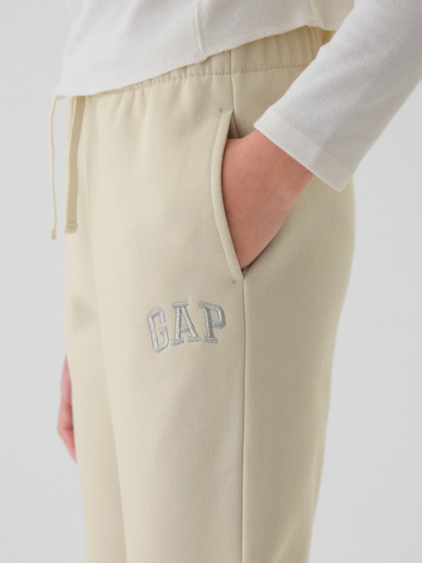 GAP Pantaloni de trening fleece logo army pentru copii GAP