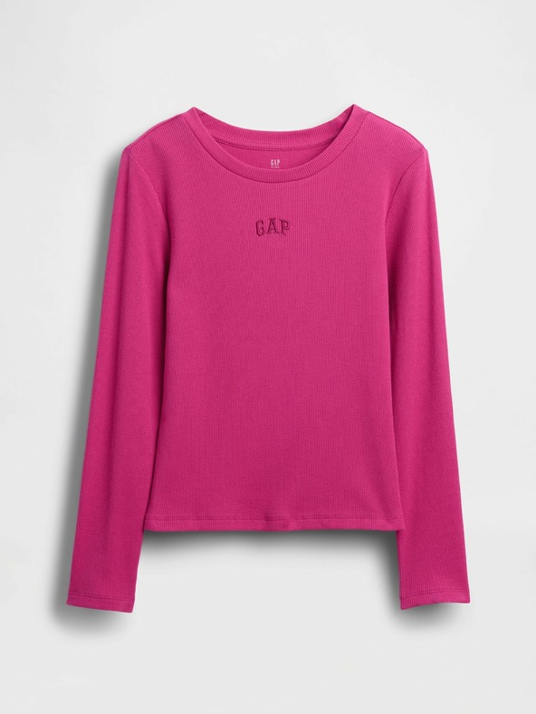 GAP Tricou pentru copii din material rib cu logo GAP