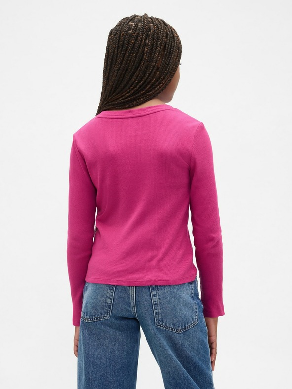 GAP Tricou pentru copii din material rib cu logo GAP