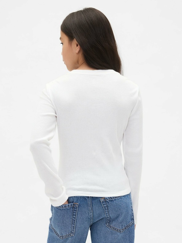 GAP Tricou pentru copii din material rib cu logo GAP
