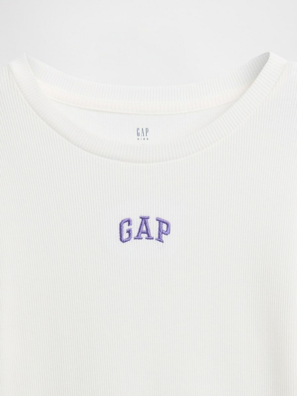 GAP Tricou pentru copii din material rib cu logo GAP