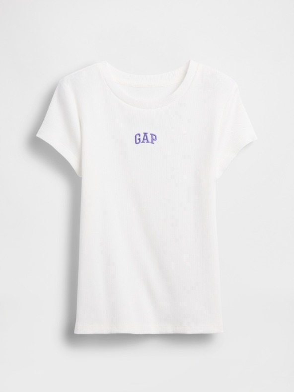GAP Tricou pentru copii din material rib cu logo GAP