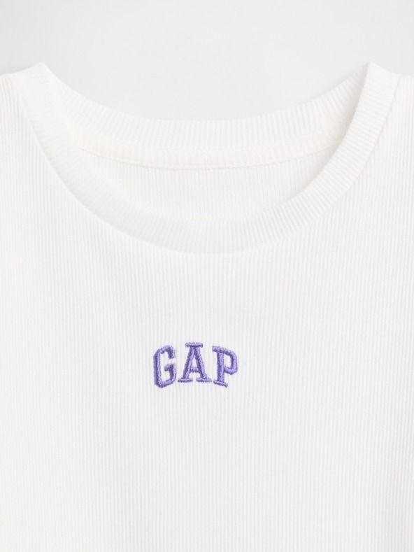 GAP Tricou pentru copii din material rib cu logo GAP