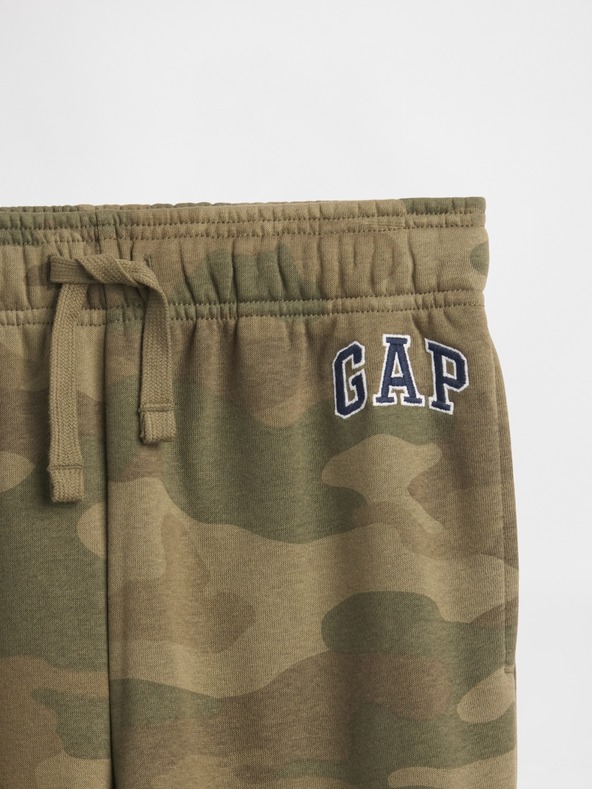 GAP Pantaloni de trening fleece logo army pentru copii GAP