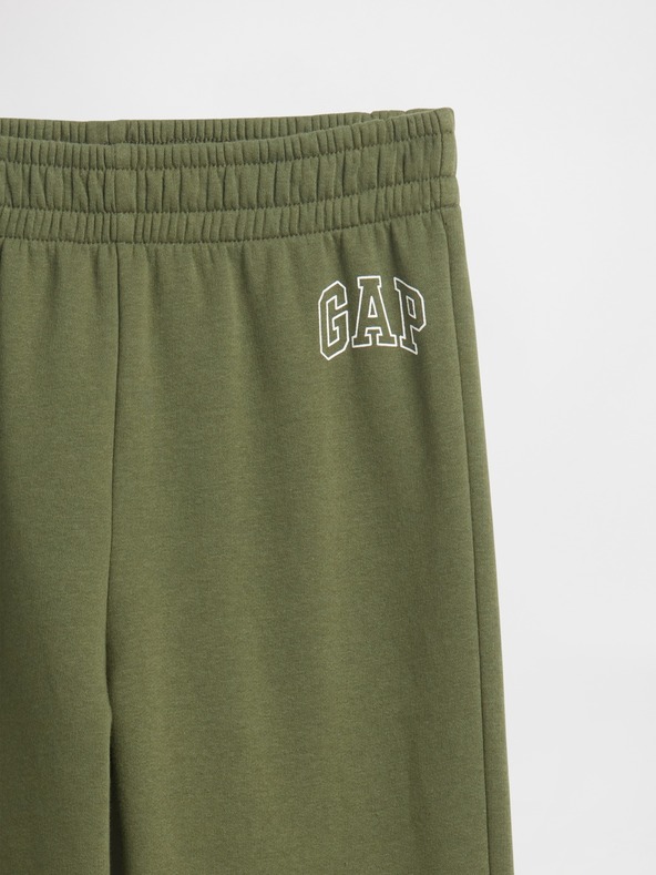 GAP Pantaloni de trening fleece logo army pentru copii GAP