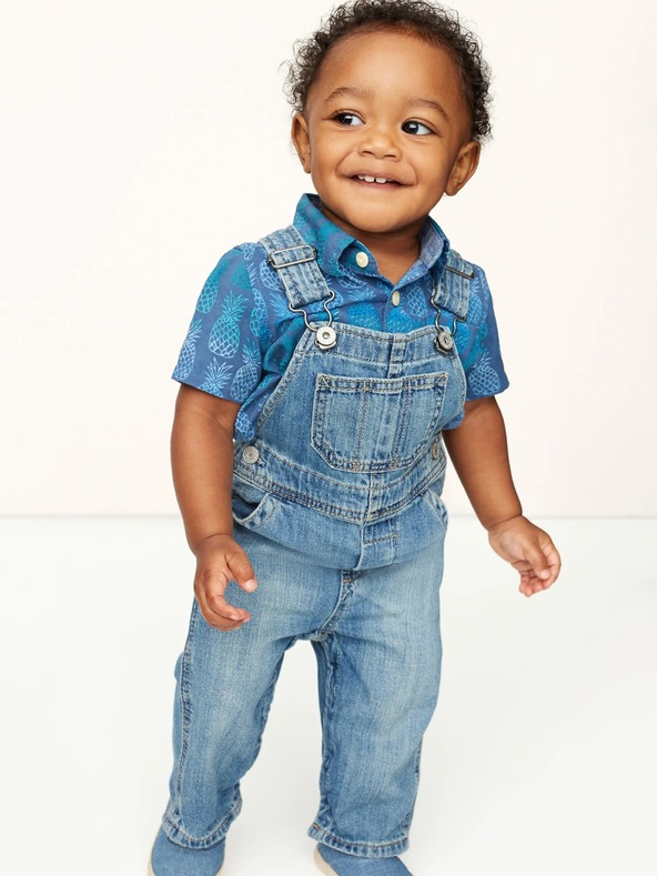GAP Baby blugi cu bretele bumbac organic GAP