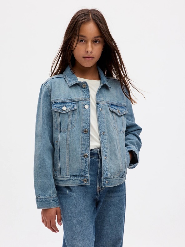 GAP Geacă din denim pentru copii GAP