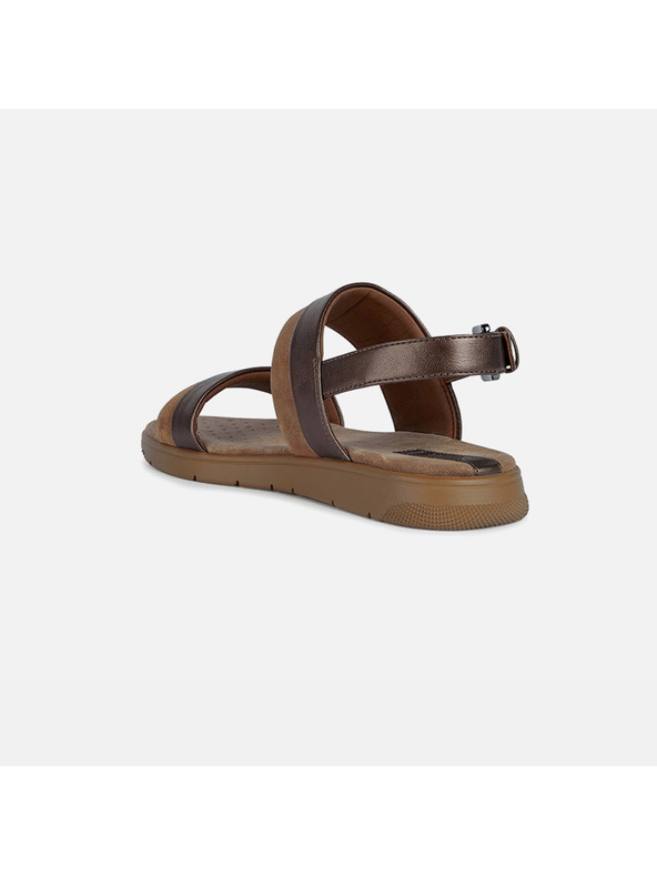 Geox Sandale maro pentru femei cu detalii din piele Geox Dandra