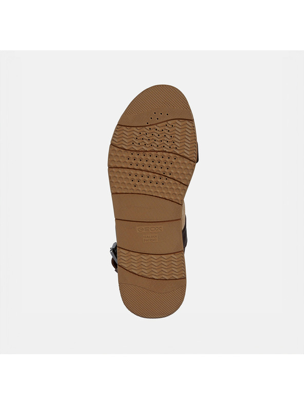 Geox Sandale maro pentru femei cu detalii din piele Geox Dandra