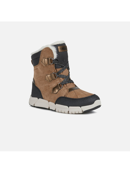 Geox Botine maro deschis pentru fete Geox Flexyper AB