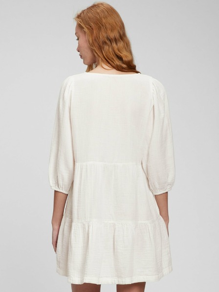 GAP Rochie mini cu volane din bumbac GAP