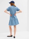 GAP Rochie din denim cu volane GAP