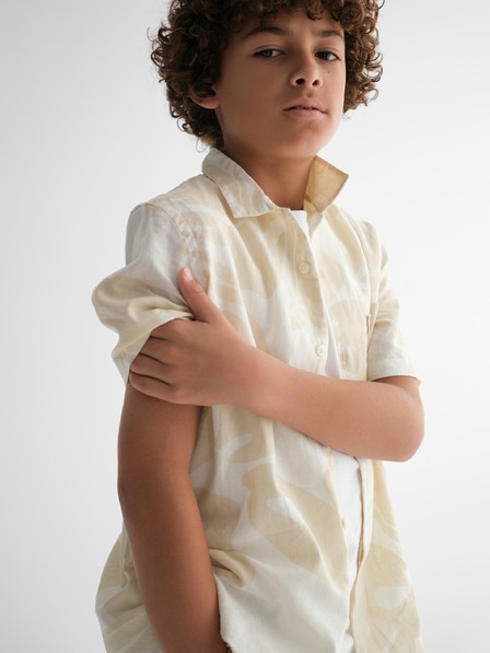 GAP Cămașă Oxford pentru copii din amestec de in Oxford Shirt GAP