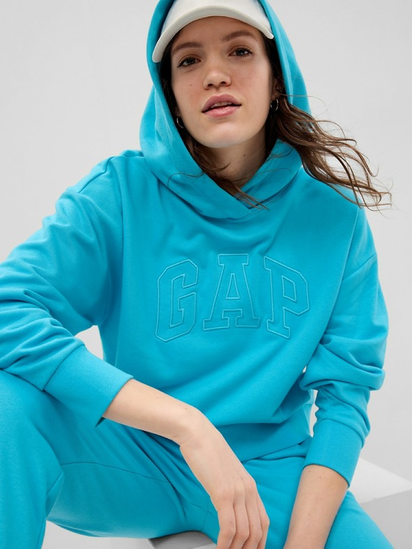 GAP Hanorac vintage soft cu logo și fermoar GAP