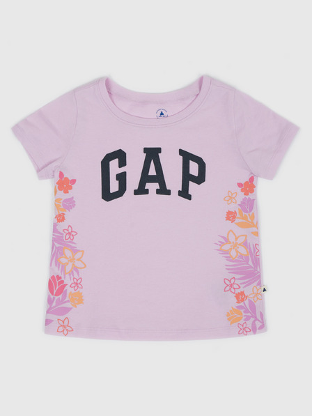 GAP Baby tricou cu logo și flori GAP